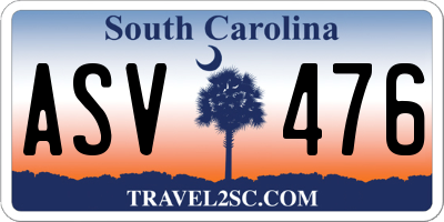 SC license plate ASV476