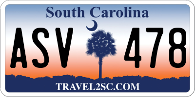 SC license plate ASV478