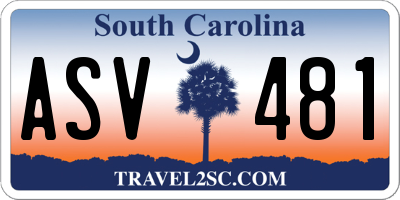 SC license plate ASV481