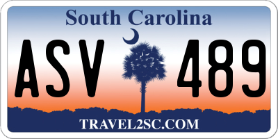 SC license plate ASV489