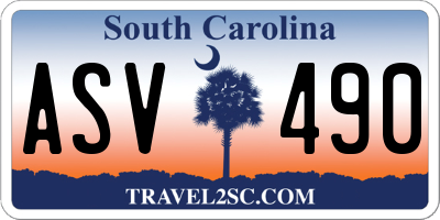 SC license plate ASV490