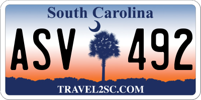 SC license plate ASV492