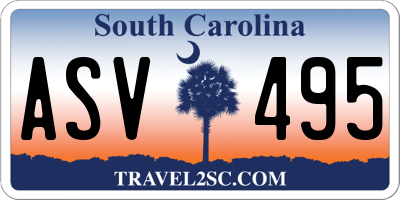 SC license plate ASV495