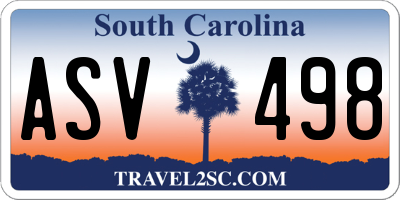 SC license plate ASV498