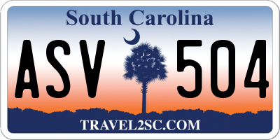 SC license plate ASV504