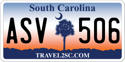 SC license plate ASV506