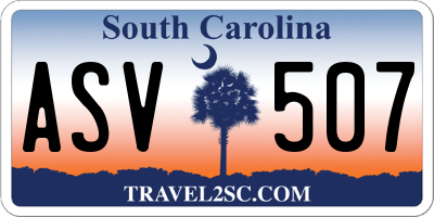 SC license plate ASV507