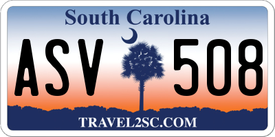 SC license plate ASV508