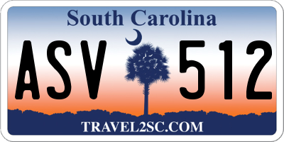 SC license plate ASV512