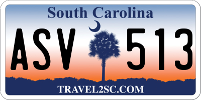 SC license plate ASV513