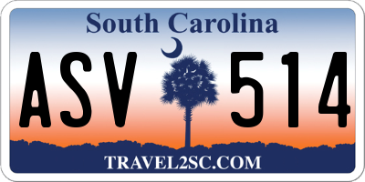 SC license plate ASV514