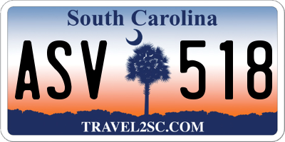 SC license plate ASV518