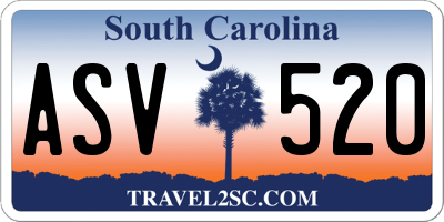 SC license plate ASV520