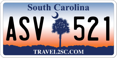 SC license plate ASV521