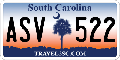SC license plate ASV522