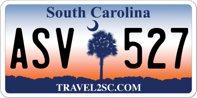 SC license plate ASV527