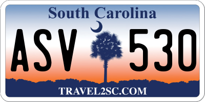 SC license plate ASV530