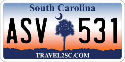 SC license plate ASV531