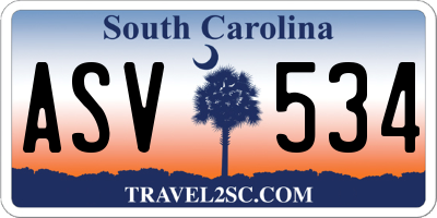 SC license plate ASV534
