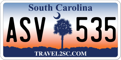 SC license plate ASV535