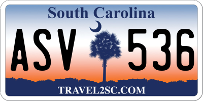SC license plate ASV536