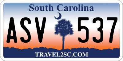 SC license plate ASV537