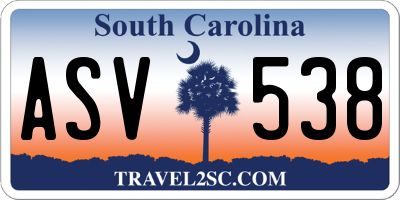SC license plate ASV538
