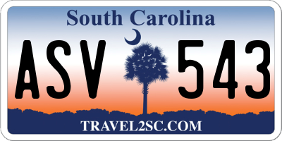 SC license plate ASV543