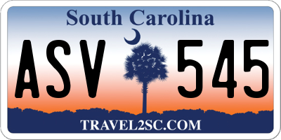 SC license plate ASV545