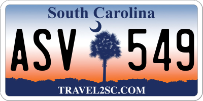 SC license plate ASV549