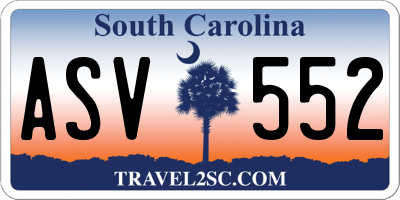 SC license plate ASV552
