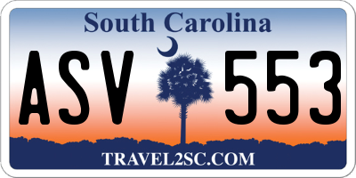 SC license plate ASV553