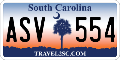 SC license plate ASV554