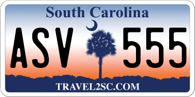 SC license plate ASV555