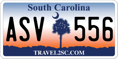 SC license plate ASV556