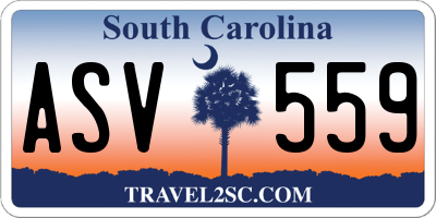 SC license plate ASV559
