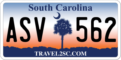 SC license plate ASV562