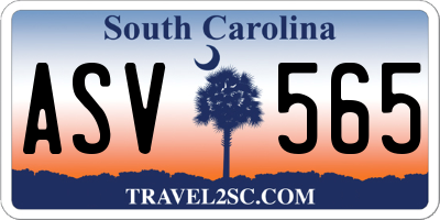 SC license plate ASV565