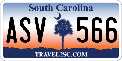 SC license plate ASV566