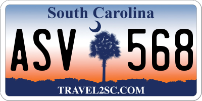 SC license plate ASV568
