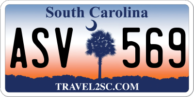 SC license plate ASV569