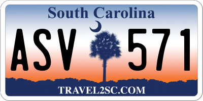 SC license plate ASV571