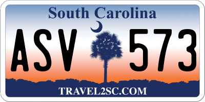 SC license plate ASV573