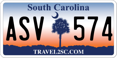 SC license plate ASV574