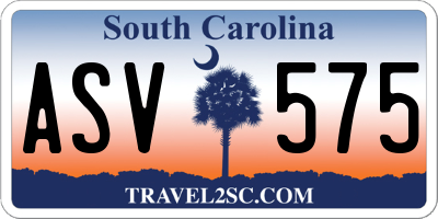 SC license plate ASV575