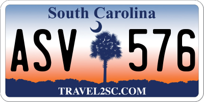 SC license plate ASV576