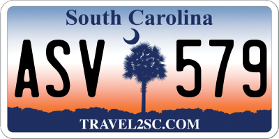 SC license plate ASV579