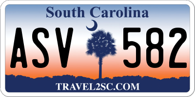 SC license plate ASV582