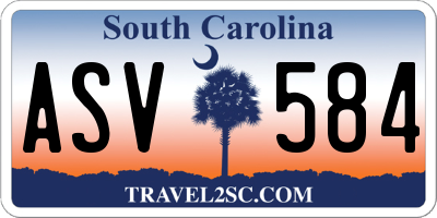 SC license plate ASV584