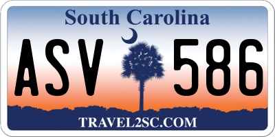 SC license plate ASV586
